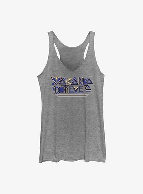 Marvel Black Panther: Wakanda Forever Pattern Logo Womens Tank Top