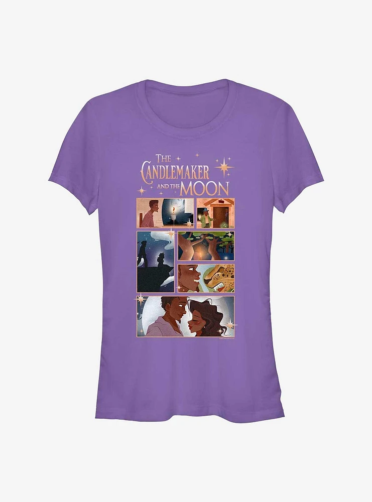 Anboran the Candlemaker and Moon Collage Girls T-Shirt