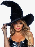 Velvet Ruched Witch Hat