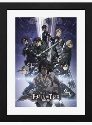Attack On Titan Characters Framed Poster