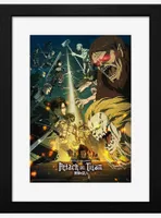 Attack On Titan Characters and Titans Framed Poster