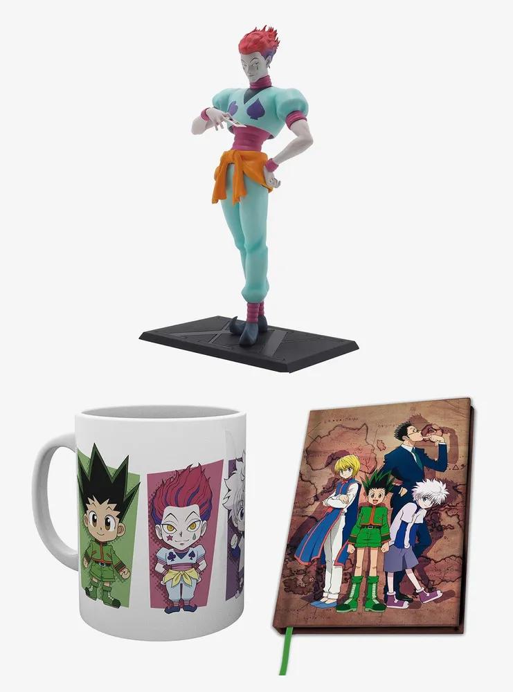 Hunter x Hunter SFC Hisoka Figure, Notebook & Mug Set