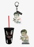 Junji Ito Souichi Tumbler with Straw, Acrylic Figure & Keychain Set