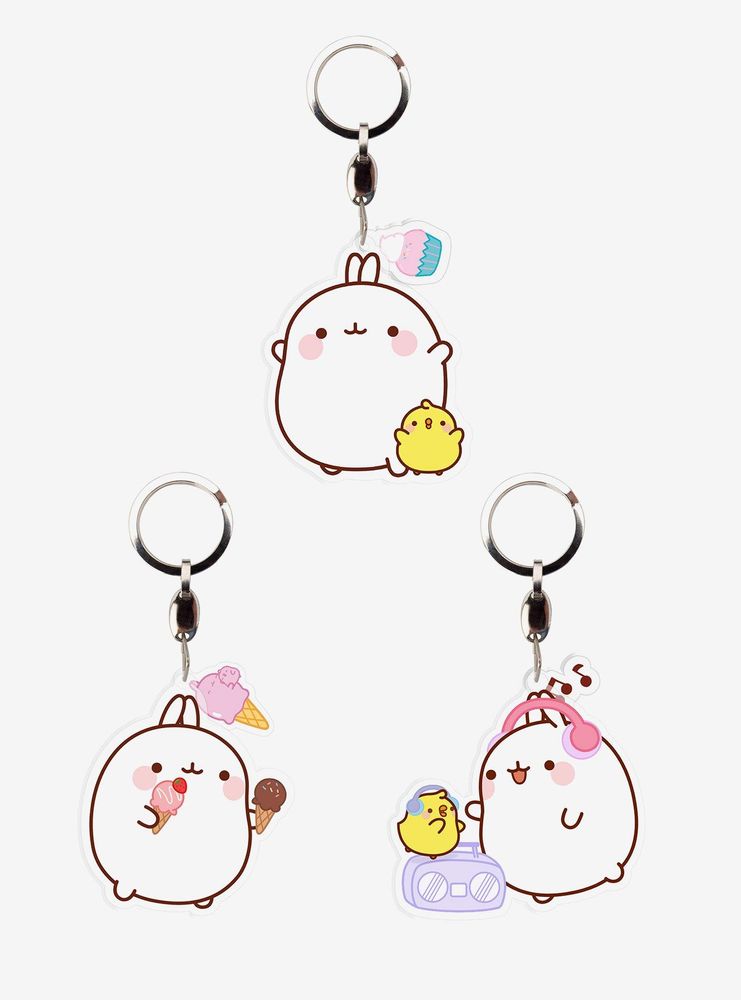 Molang Cupcake and Music Keychain Bundle