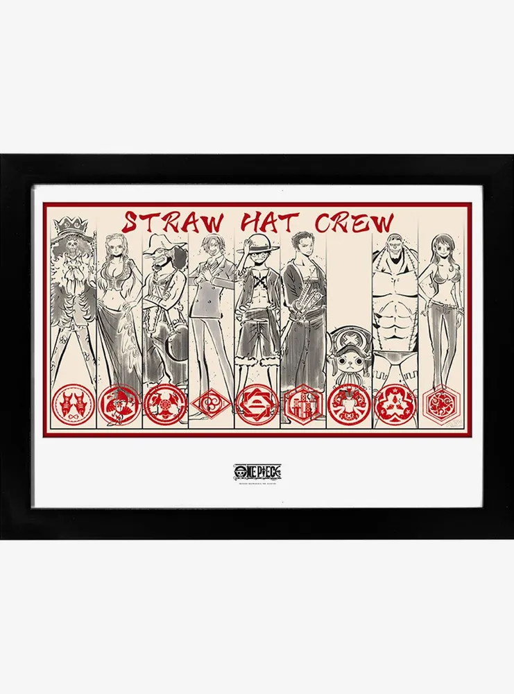 One Piece Straw Hat Crew Framed Poster