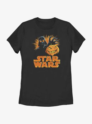 Star Wars Darth Vader Pumpkin Womens T-Shirt