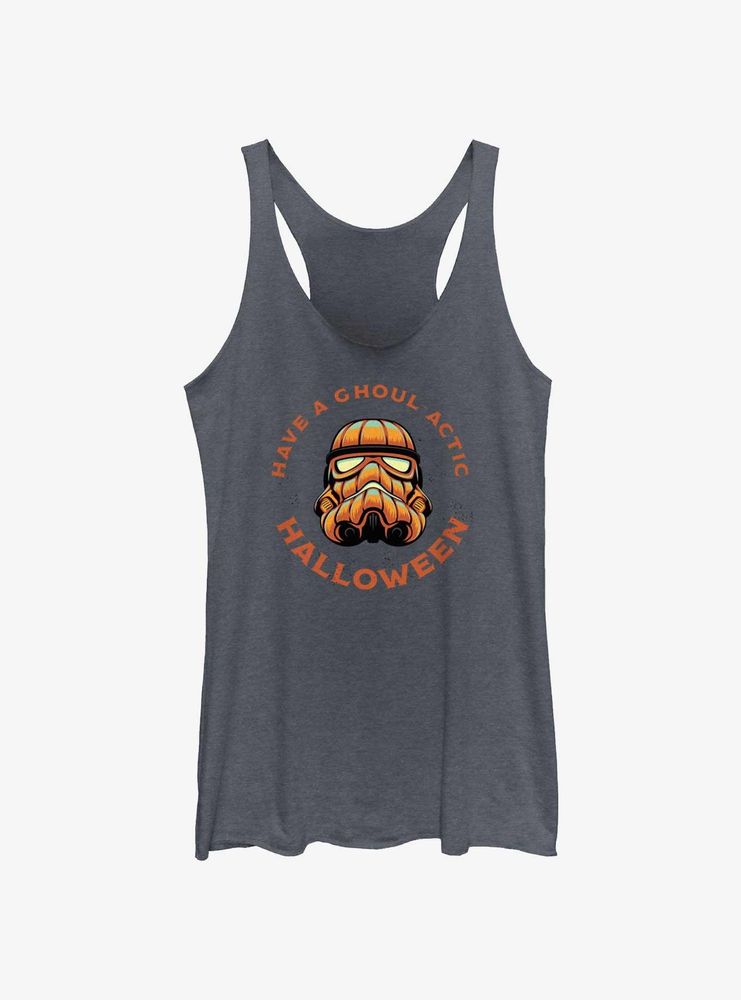 Star Wars Pumpkin Trooper Womens Tank Top