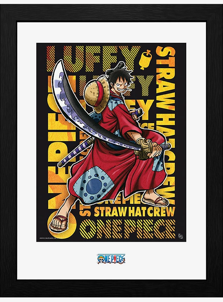 One Piece Luffy in Wano Framed Poster