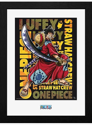 One Piece Luffy in Wano Framed Poster