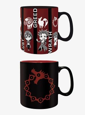 The Seven Deadly Sins Emblem and Chibi Sins Mug Set