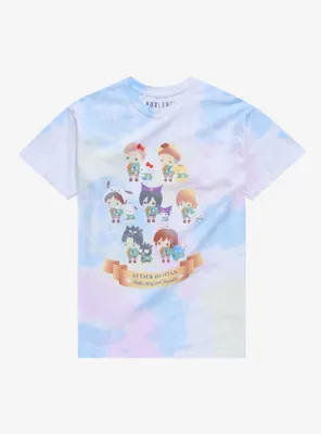Sanrio Hello Kitty and Friends x Attack on Titan Tie-Dye T-Shirt - BoxLunch Exclusive