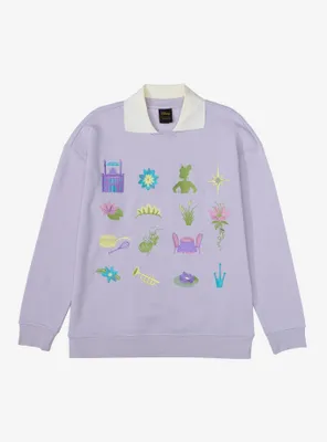 Disney The Princess and Frog Icons Collared Crewneck - BoxLunch Exclusive