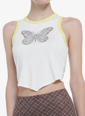 Butterfly Jewels Girls Crop Tank top