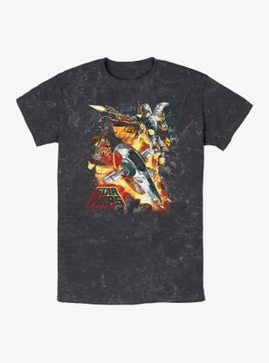 Star Wars Dark Side Splash Art Mineral Wash T-Shirt