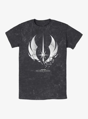 Star Wars Obi-Wan Kenobi Shattered Jedi Logo Mineral Wash T-Shirt