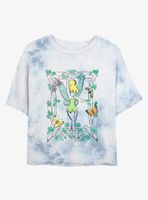 Disney Tinker Bell Sketch Tie-Dye Womens Crop T-Shirt