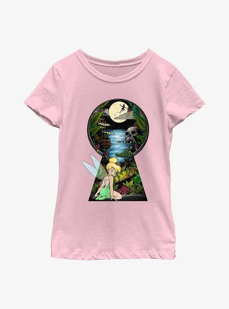 Disney Tinker Bell Keyhole Youth Girls T-Shirt