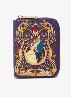 Loungefly Disney Beauty and the Beast Ornate Small Zip Wallet - BoxLunch Exclusive