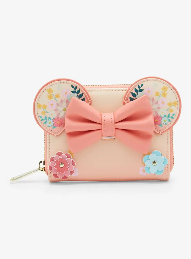 Disney Minnie Mouse Bow Polka Dot Zip Around Wallet