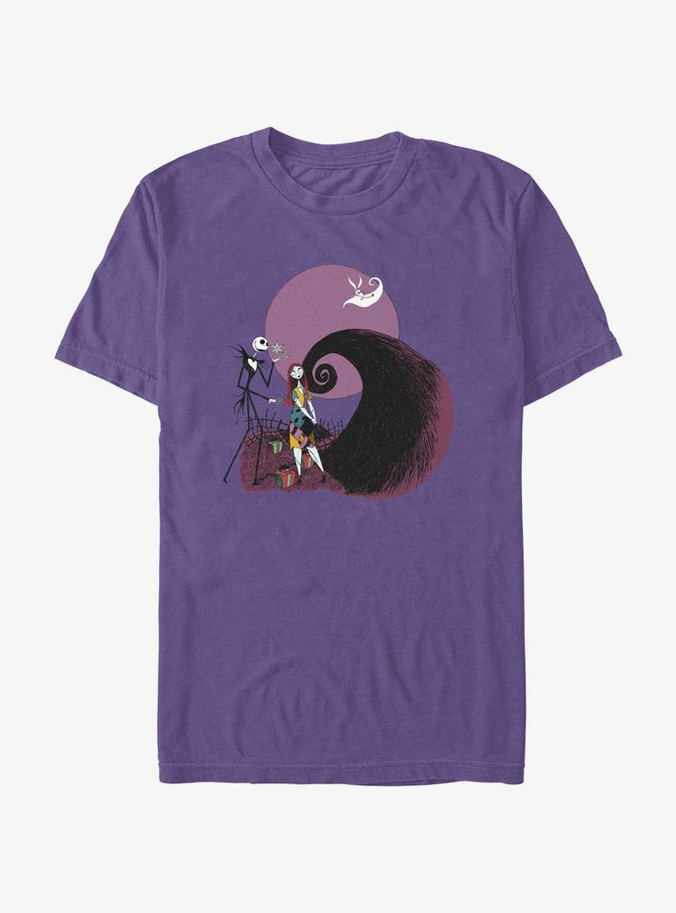 Disney The Nightmare Before Christmas Jack & Sally Spiral Mountain T-Shirt