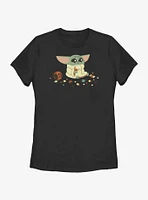 Star Wars The Mandalorian Child Eating Candy Womens T-Shirt