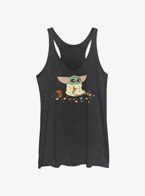 Star Wars The Mandalorian Child Eating Candy Womens Tank Top