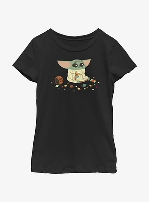 Star Wars The Mandalorian Child Eating Candy Youth Girls T-Shirt