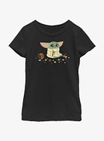 Star Wars The Mandalorian Child Eating Candy Youth Girls T-Shirt