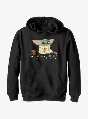 Star Wars The Mandalorian Child Eating Candy Youth Hoodie