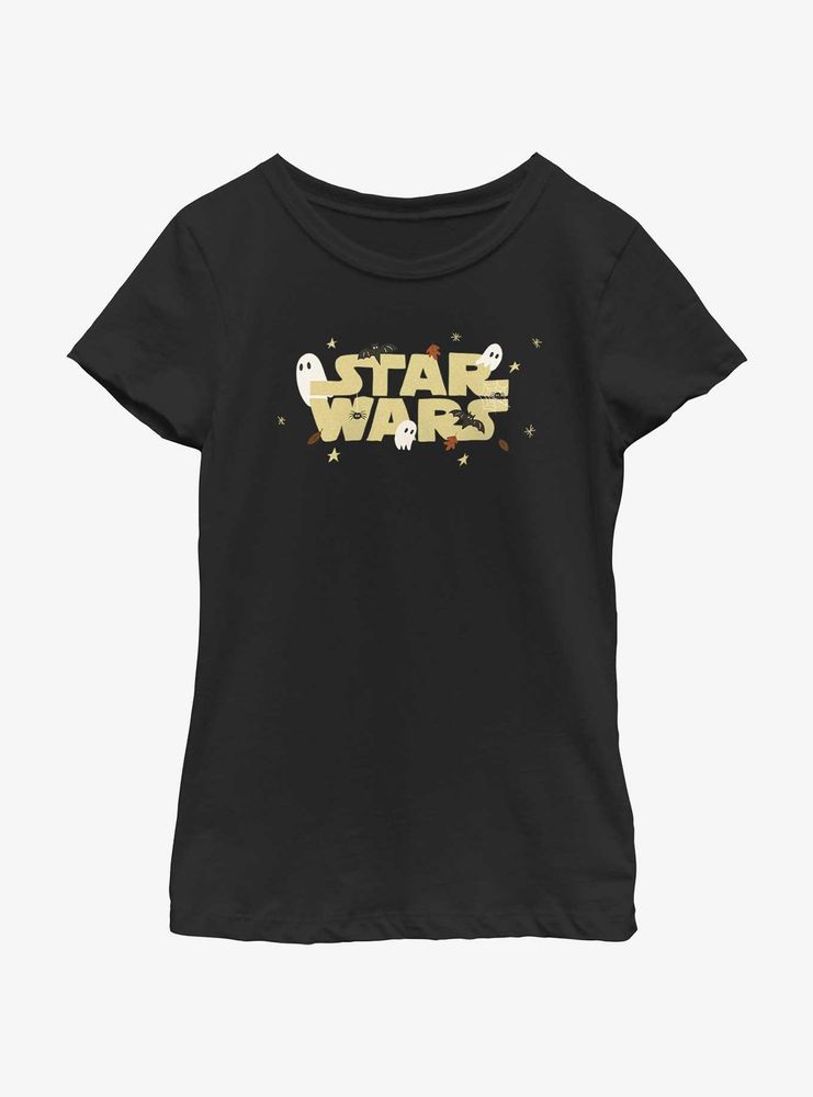 Star Wars Spooky Logo Youth Girls T-Shirt