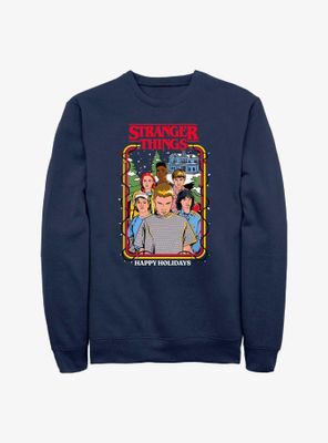 Stranger Things Happy Holidays Group Sweatshirt