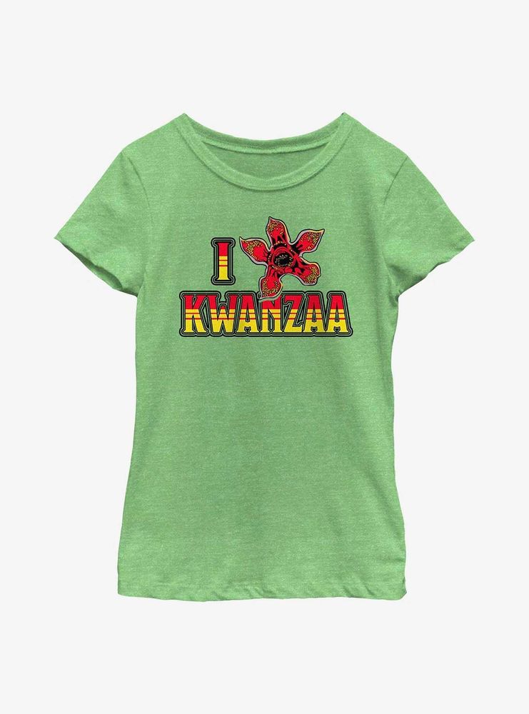 Stranger Things Demogorgon Kwanzaa Youth Girls T-Shirt