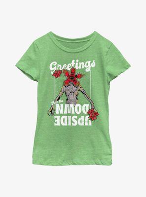 Stranger Things Demogorgon Season's Greetings Youth Girls T-Shirt