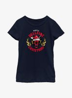 Stranger Things Have A Hellfire Christmas Youth Girls T-Shirt