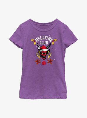 Stranger Things Holiday Style Hellfire Club Youth Girls T-Shirt