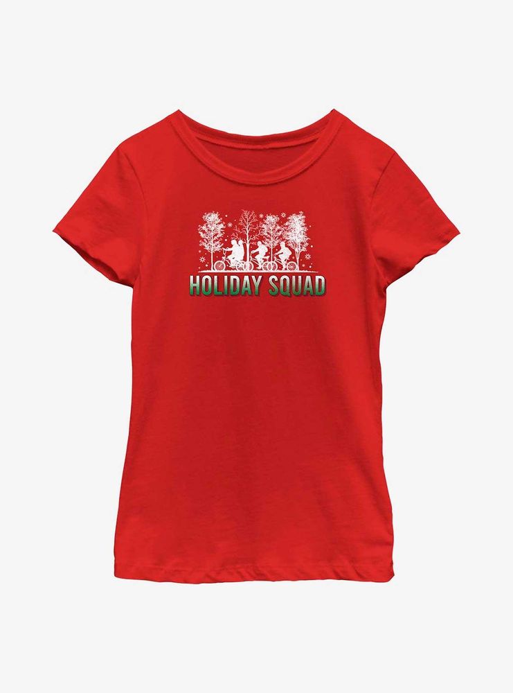 Stranger Things Holiday Squad Youth Girls T-Shirt