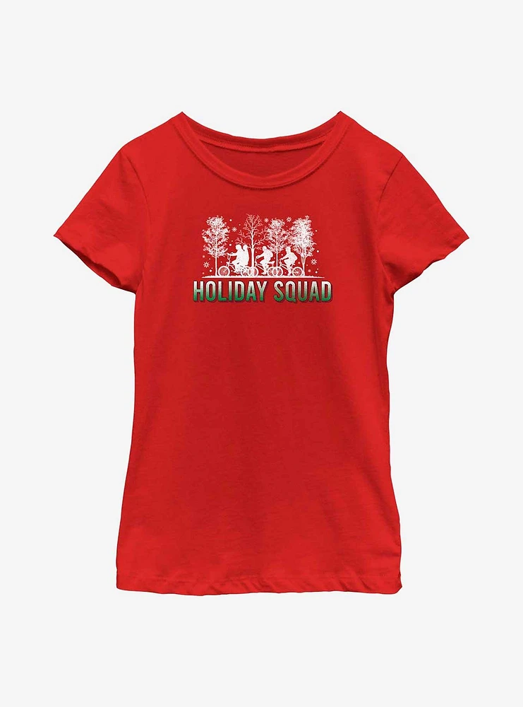 Stranger Things Holiday Squad Youth Girls T-Shirt