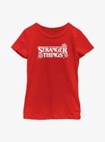 Stranger Things Holiday Style Logo Youth Girls T-Shirt