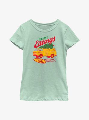 Stranger Things Season's Eating Surfer Boy Pizza Youth Girls T-Shirt