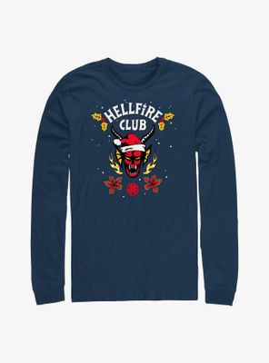 Stranger Things Holiday Style Hellfire Club Long-Sleeve T-Shirt
