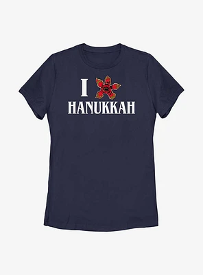 Stranger Things Demogorgon Hanukkah Womens T-Shirt