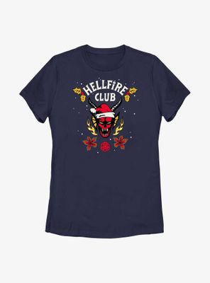 Stranger Things Holiday Style Hellfire Club Womens T-Shirt