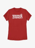 Stranger Things Holiday Style Logo Womens T-Shirt