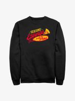 Stranger Things Season's Eatings Surfer Boy Pizza Logo Sweatshirt