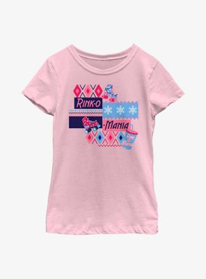 Stranger Things Holiday Rink-O-Mania Youth Girls T-Shirt