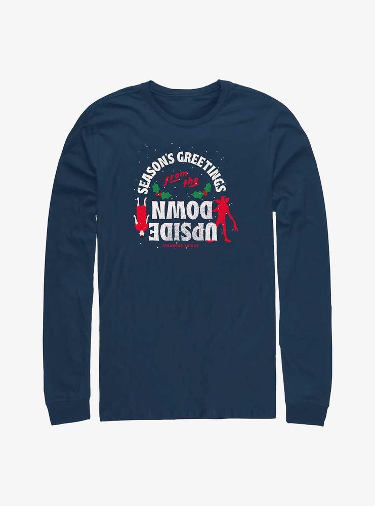 Stranger Things Season's Greetings From The Upside Down Long-Sleeve T-Shirt