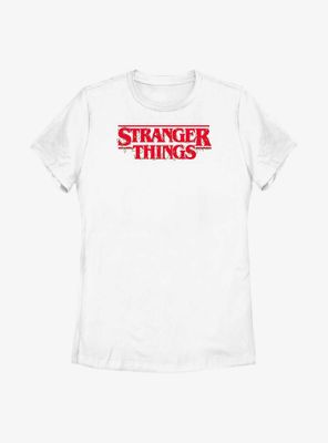 Stranger Things Christmas Lights Logo Womens T-Shirt