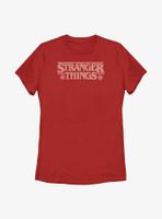 Stranger Things Holiday Knitted Logo Womens T-Shirt