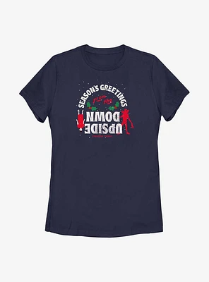 Stranger Things Season's Greetings From The Upside Down Womens T-Shirt