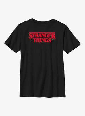 Stranger Things Christmas Lights Logo Youth T-Shirt